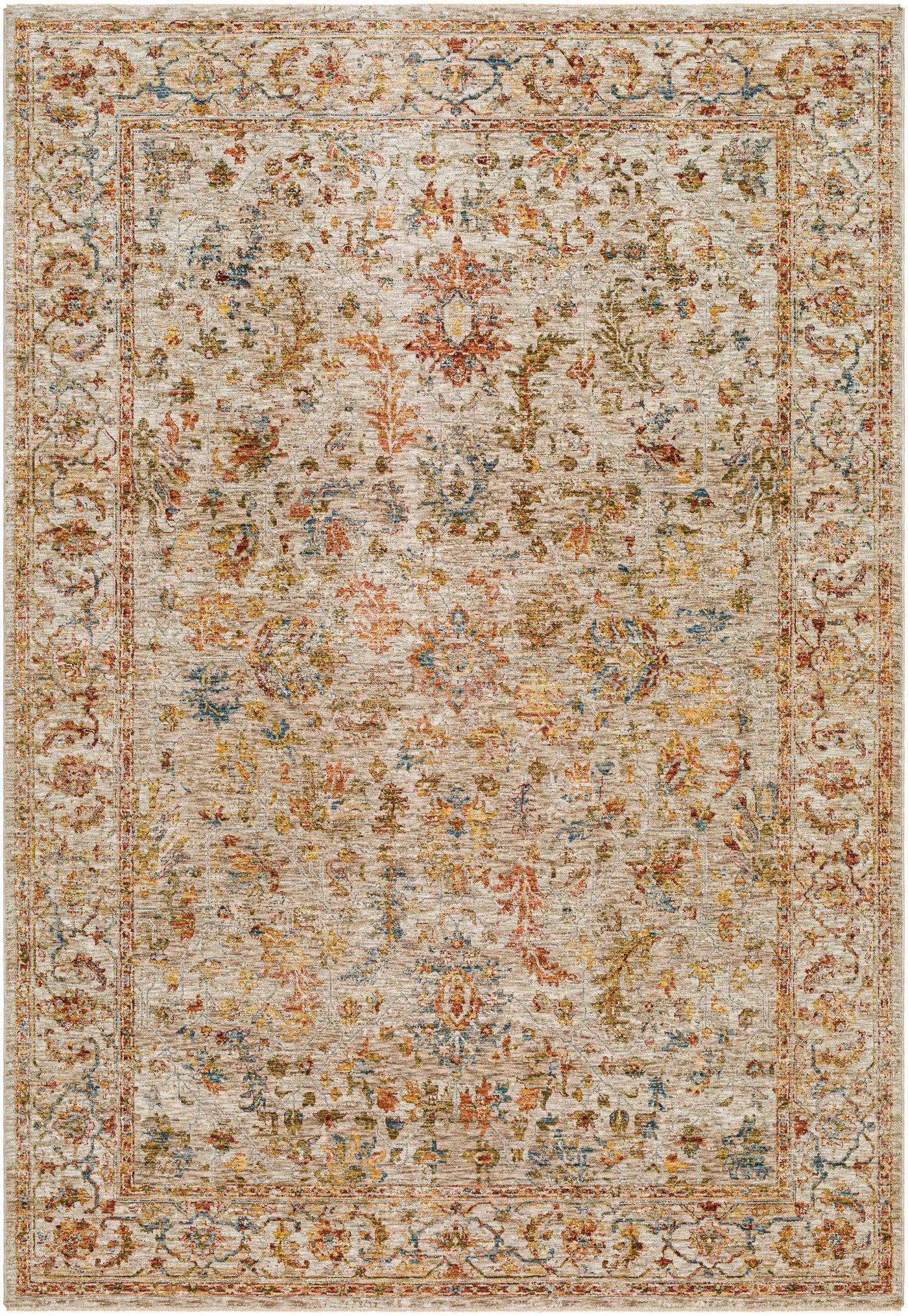 Asabi Tan Textured Rug with Fringes by Boutique Rugs