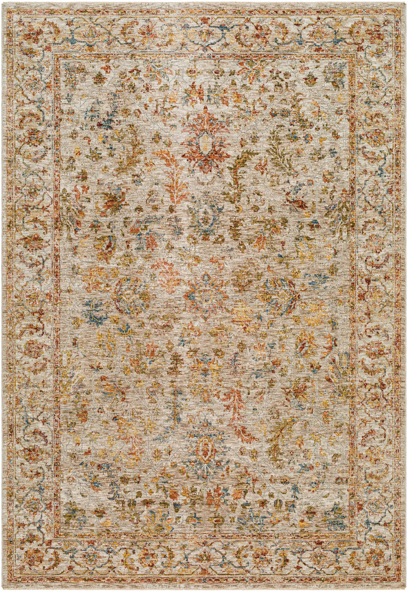 Asabi Tan Textured Rug with Fringes by Boutique Rugs