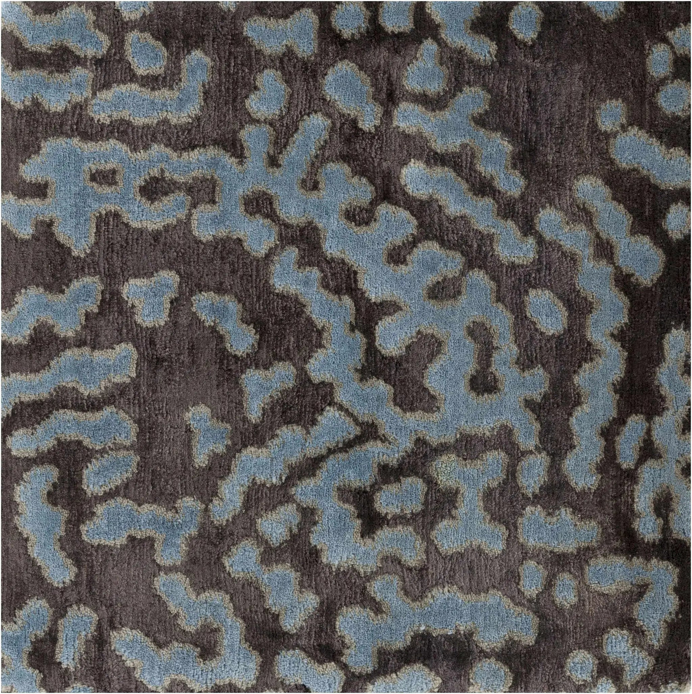 Pensacola Denim/Black Premium Wool&Viscose Rug - Clearance by Boutique Rugs