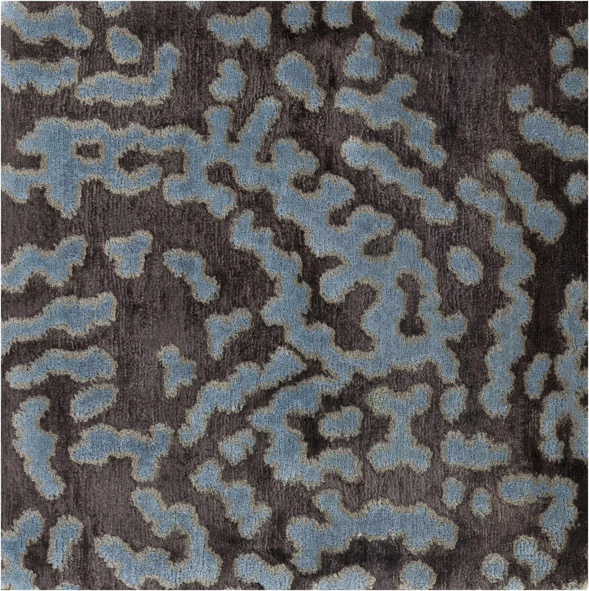 Pensacola Denim/Black Premium Wool&Viscose Rug - Clearance by Boutique Rugs