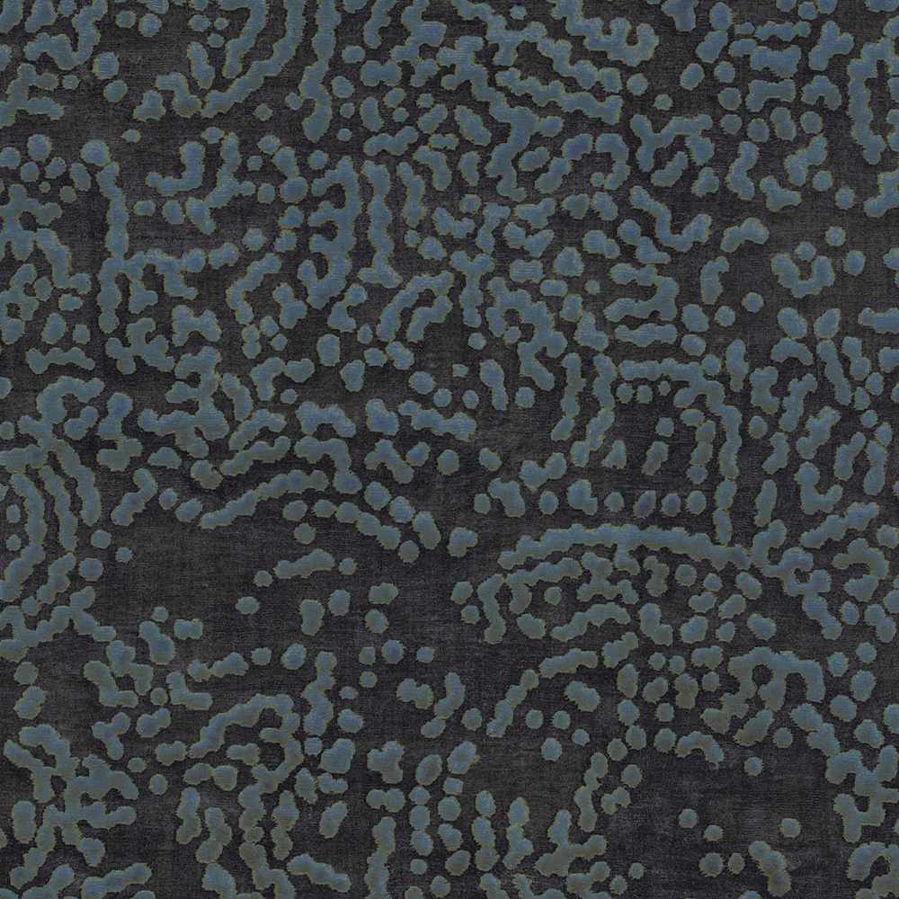 Pensacola Denim/Black Premium Wool&Viscose Rug - Clearance by Boutique Rugs