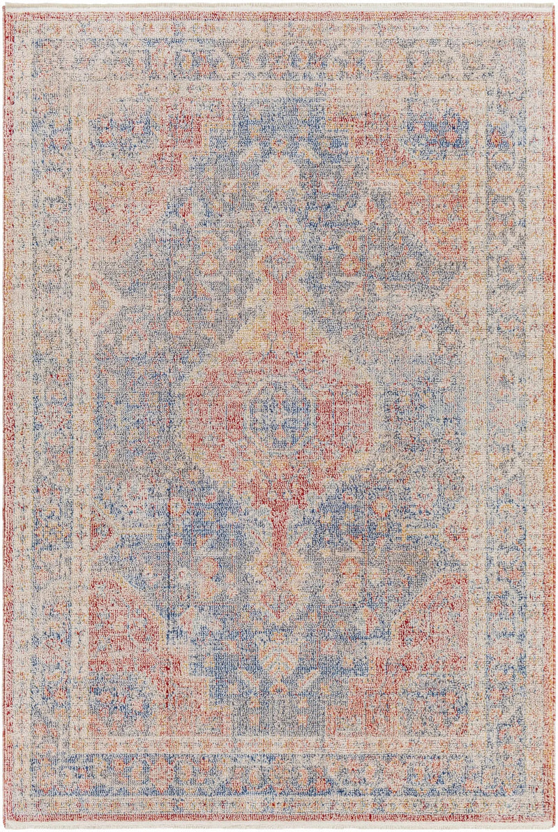 Akio Red & Blue Area Rug - Clearance by Boutique Rugs