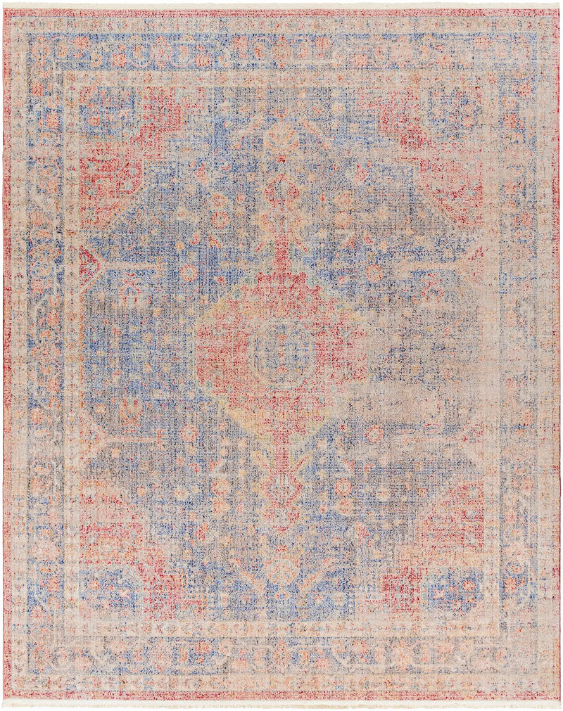 Akio Red & Blue Area Rug - Clearance by Boutique Rugs