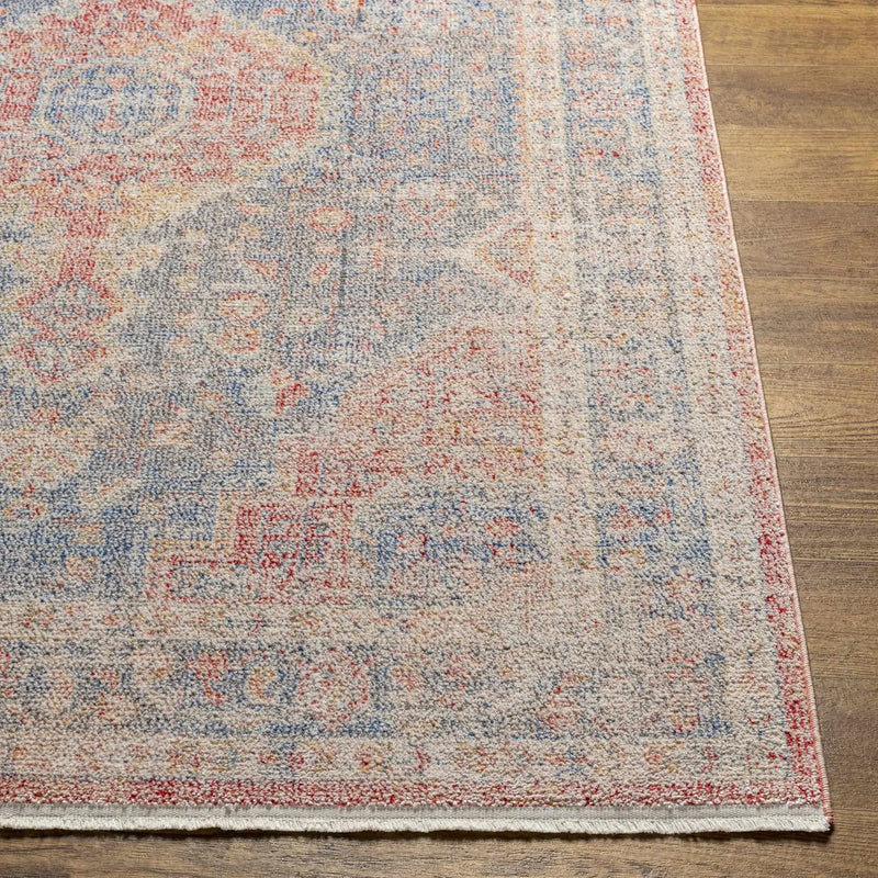 Akio Red & Blue Area Rug - Clearance by Boutique Rugs