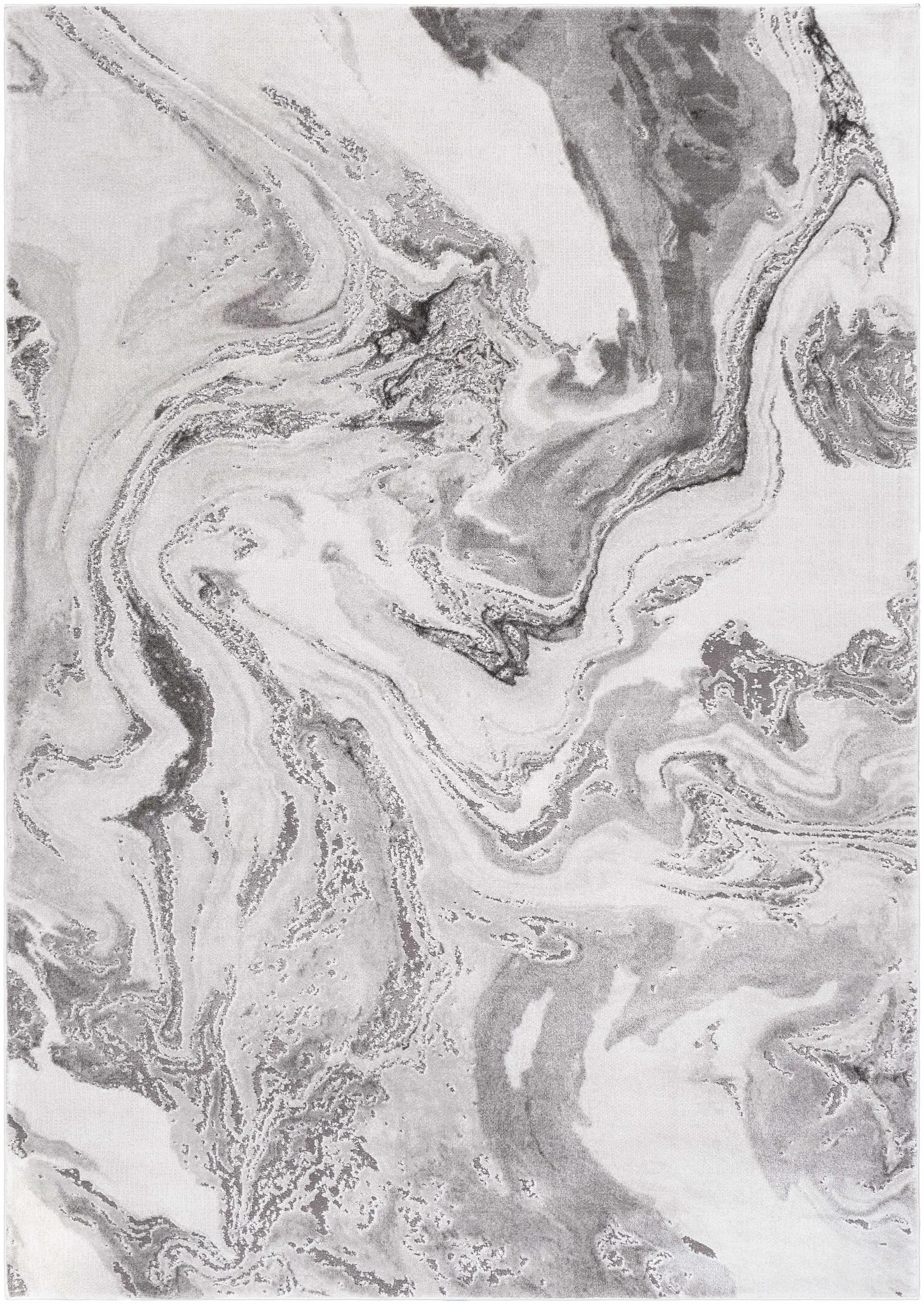 Moana Charcoal Marble Rug by Boutique Rugs