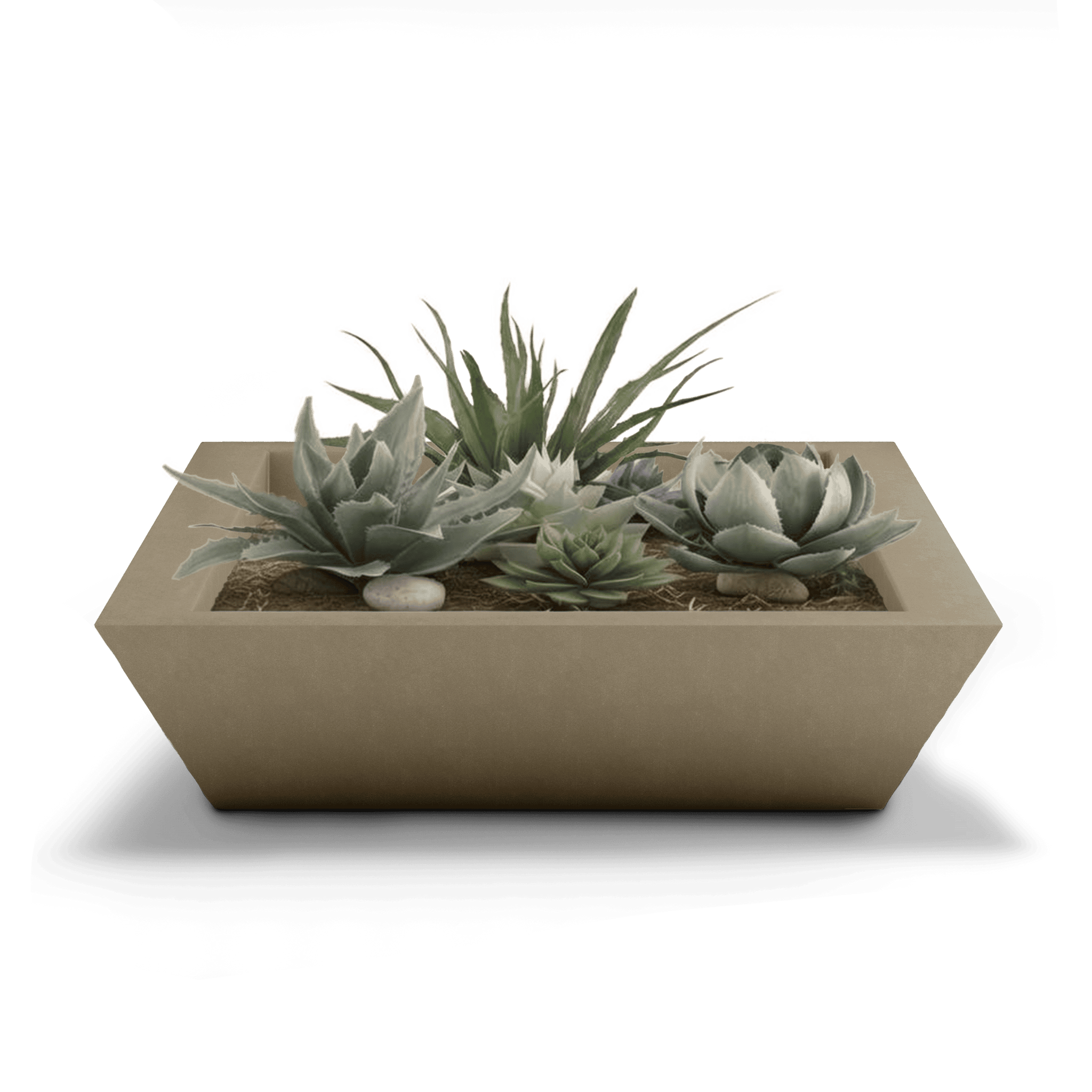 Newport Outdoor Shallow Planter by ModaConcrete - Direct source for architectural and precast concrete