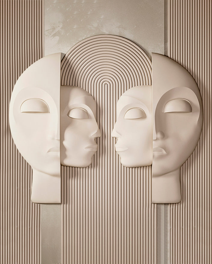 Wabi-Sabi 3D Face Wall Relief Art, photo 6 of 16