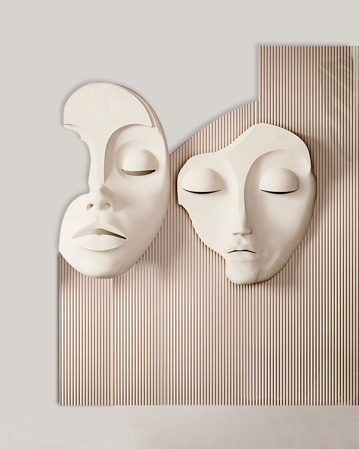 Wabi-Sabi 3D Face Wall Relief Art, photo 7 of 16