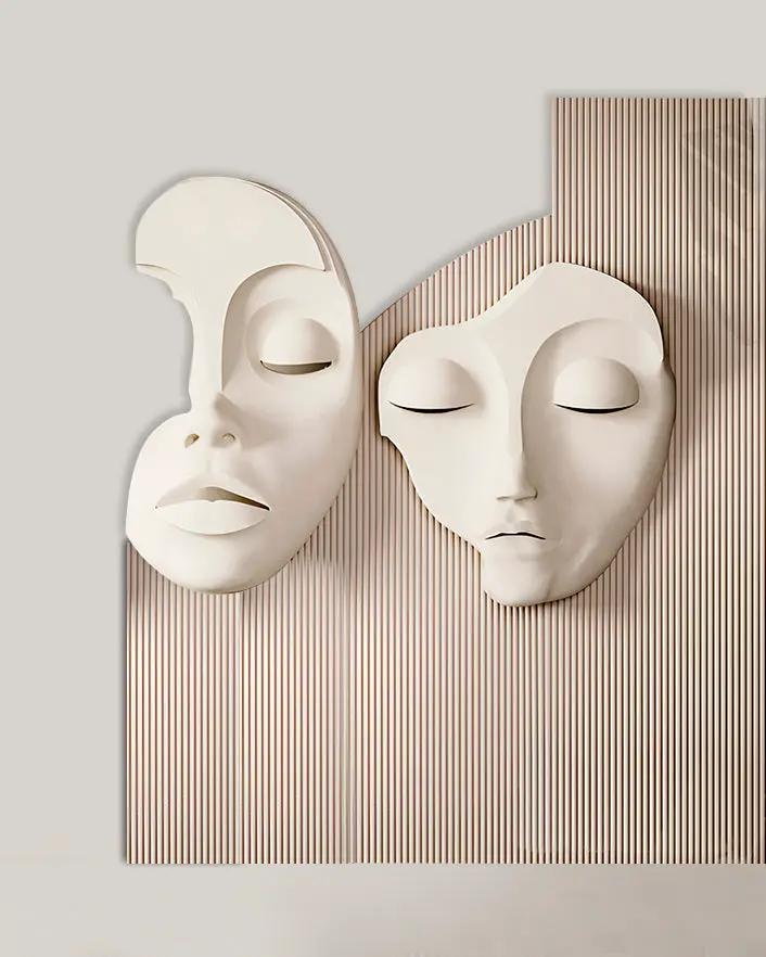 Wabi-Sabi 3D Face Wall Relief Art by Gizz