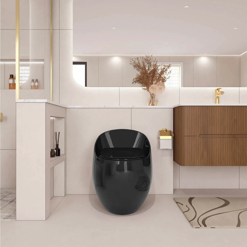 Nuvia Modern 1.28 GPF Single Flush 1-Piece Ceramic Egg-Shaped Toilet (SAK93341) by SAKSBY WHOLESALE