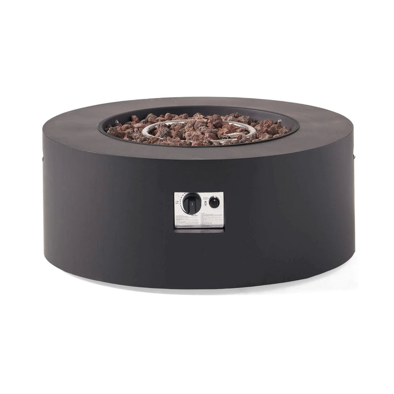 Alora Modern 32-Inch 40K BTU Round Iron Propane Fire Pit (SAK29102) by SAKSBY WHOLESALE