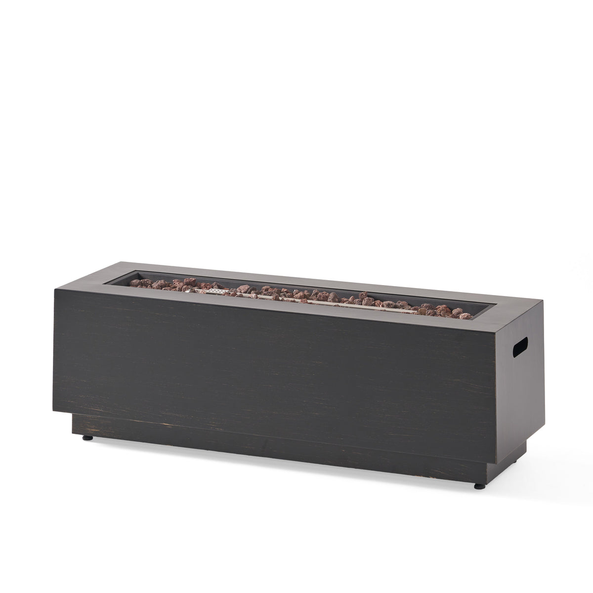Modern Dark Grey 40' Outdoor Iron Propane Fire Pit, photo 6 of 16