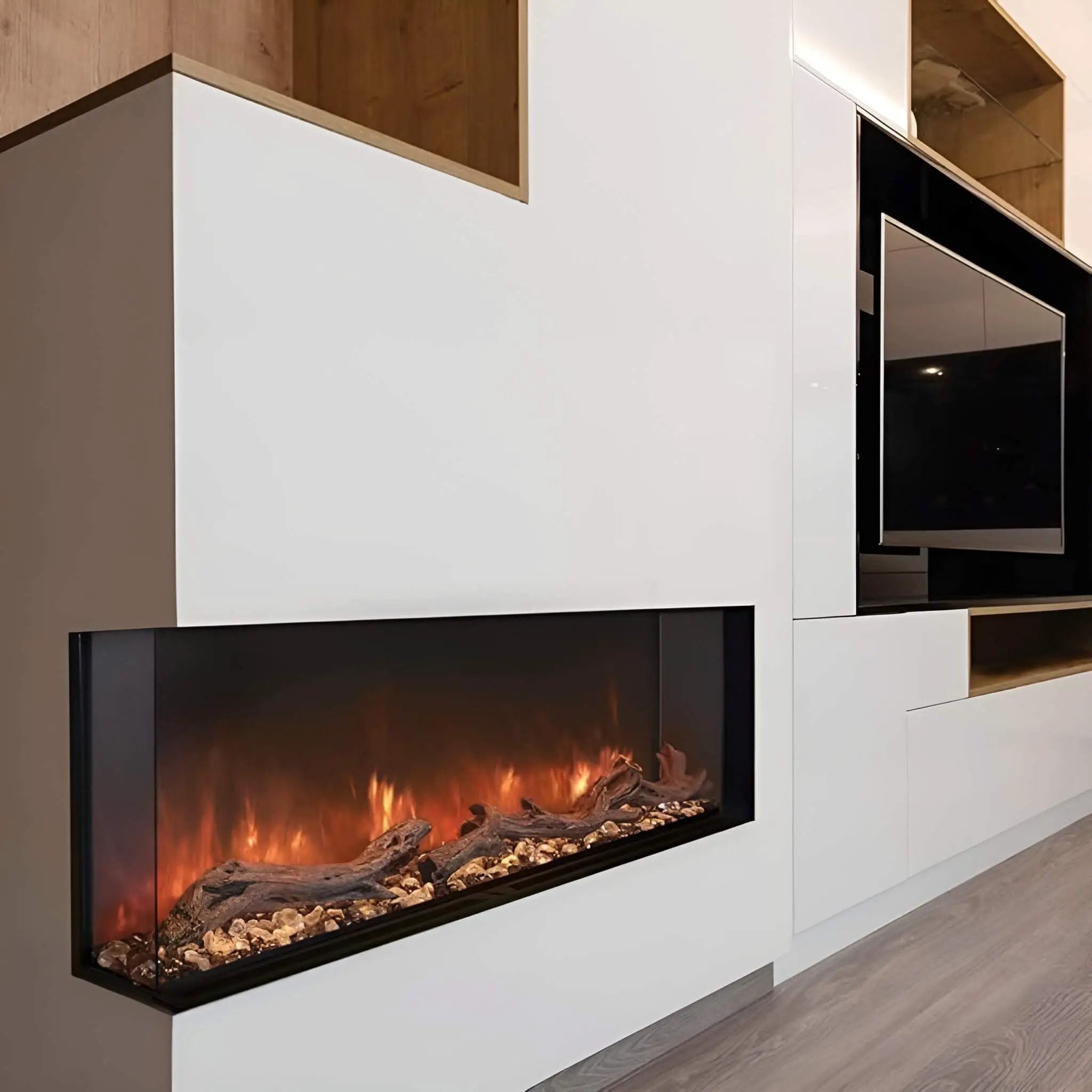 Modern Flames Landscape Pro Multi 56-Inch Linear Multi-Sided Electric Fireplace With Hybrid Flame Technology [LPM-5616V2] (SAK67390) by SAKSBY WHOLESALE