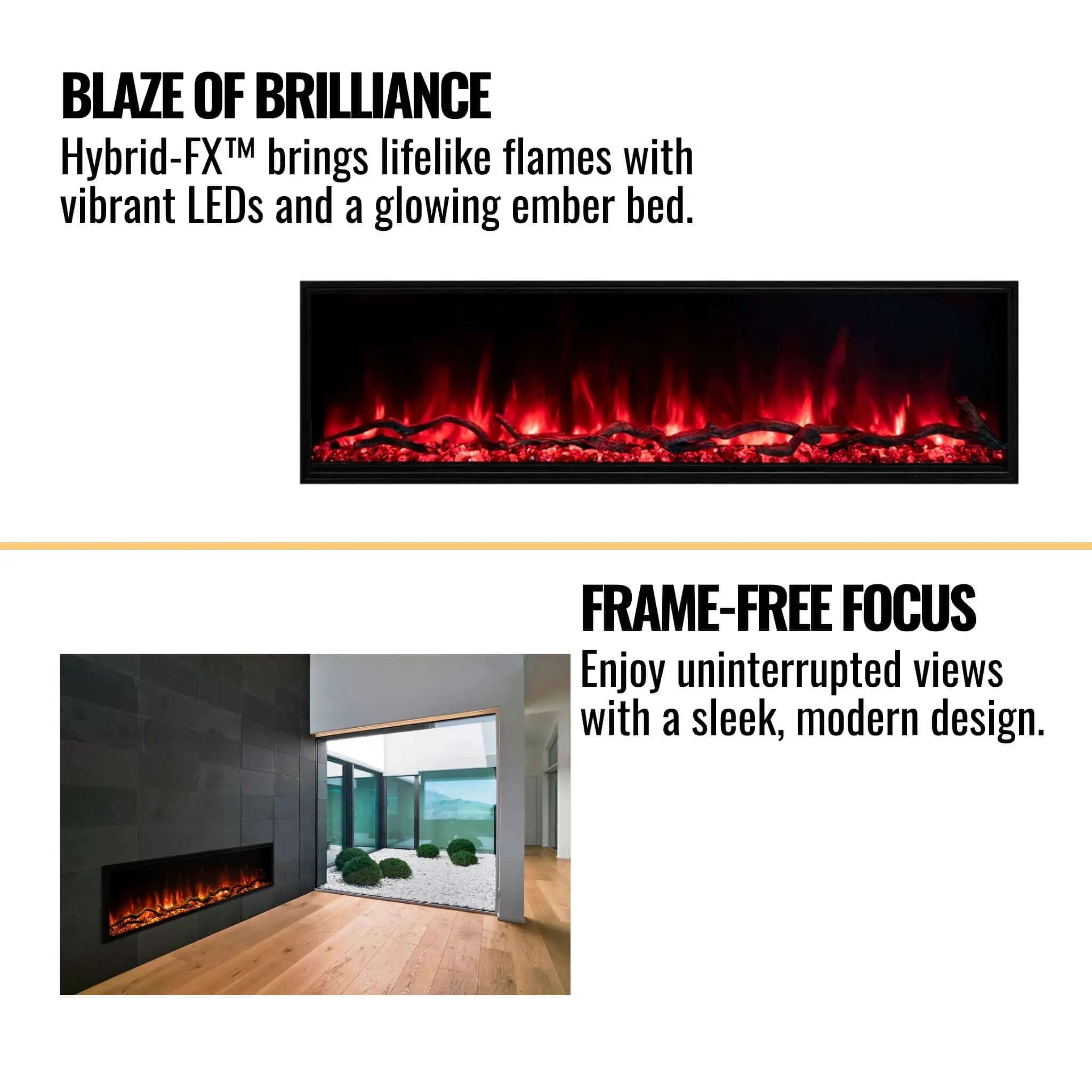 Modern Flames Landscape Pro Slim 56-Inch Built-In Electric Fireplace With Wifi Control [LPS-5614] (SAK62153) by SAKSBY WHOLESALE