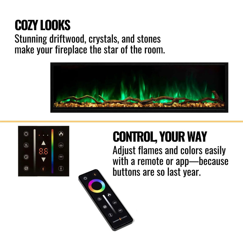 Modern Flames Landscape Pro Slim 68-Inch Built-In Linear Electric Fireplace [LPS-6814] (SAK32109) by SAKSBY WHOLESALE