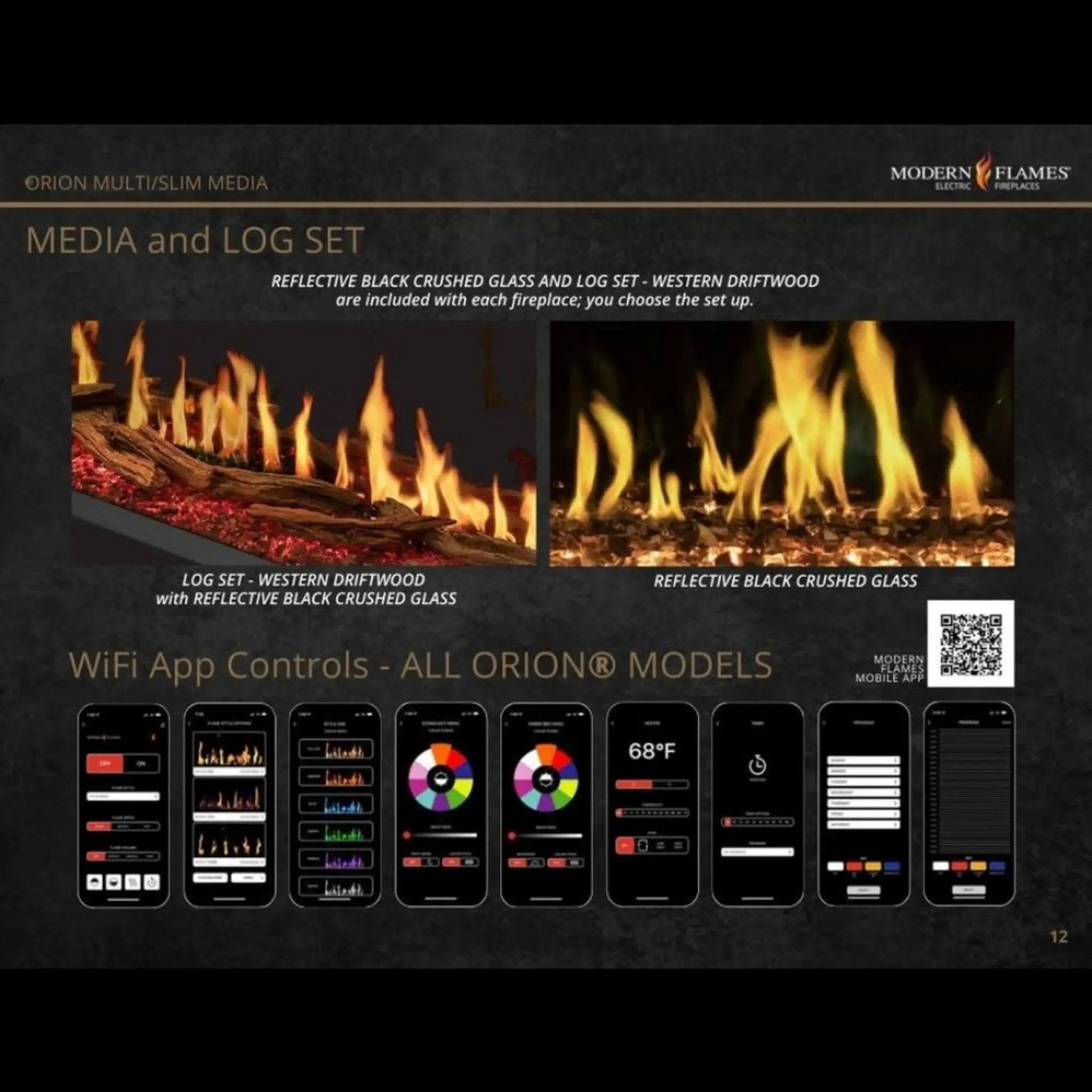 Modern Flames Orion Multi 60-Inch Heliovision Built-In Electric Fireplace [OR60-MULTI] (SAK73095) by SAKSBY WHOLESALE