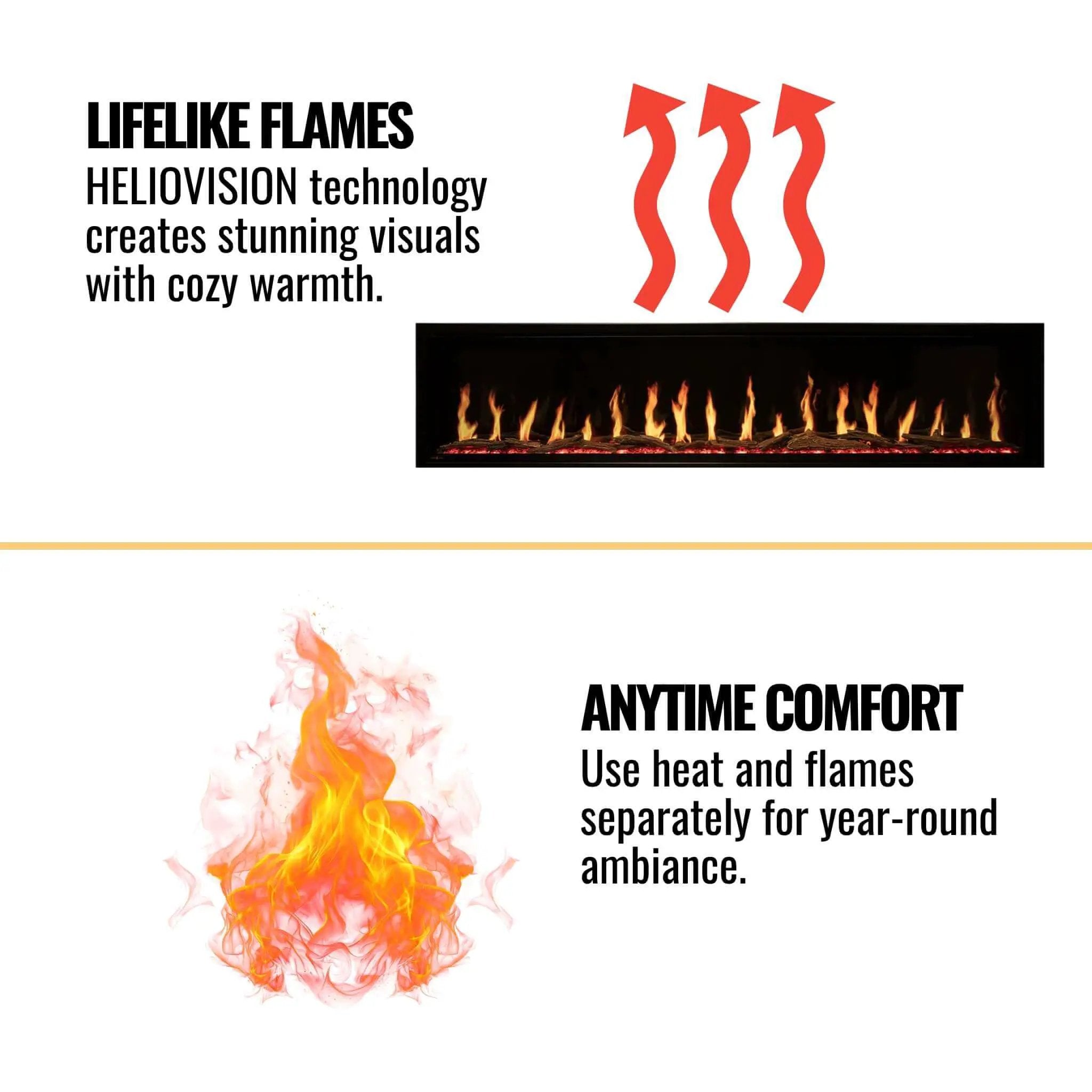 Modern Flames Orion Multi 76-Inch Heliovision Built-In Electric Fireplace [OR76-MULTI] (SAK93726) by SAKSBY WHOLESALE