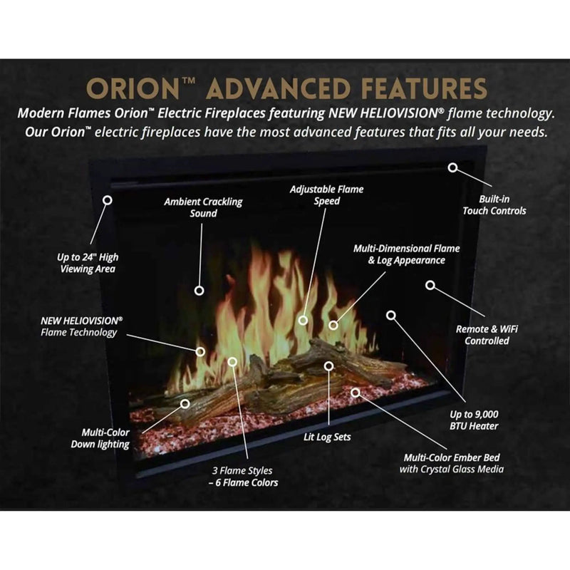 Modern Flames Orion Traditional 30-Inch Heliovision Electric Fireplace [OR30-TRAD] (SAK53719) by SAKSBY WHOLESALE
