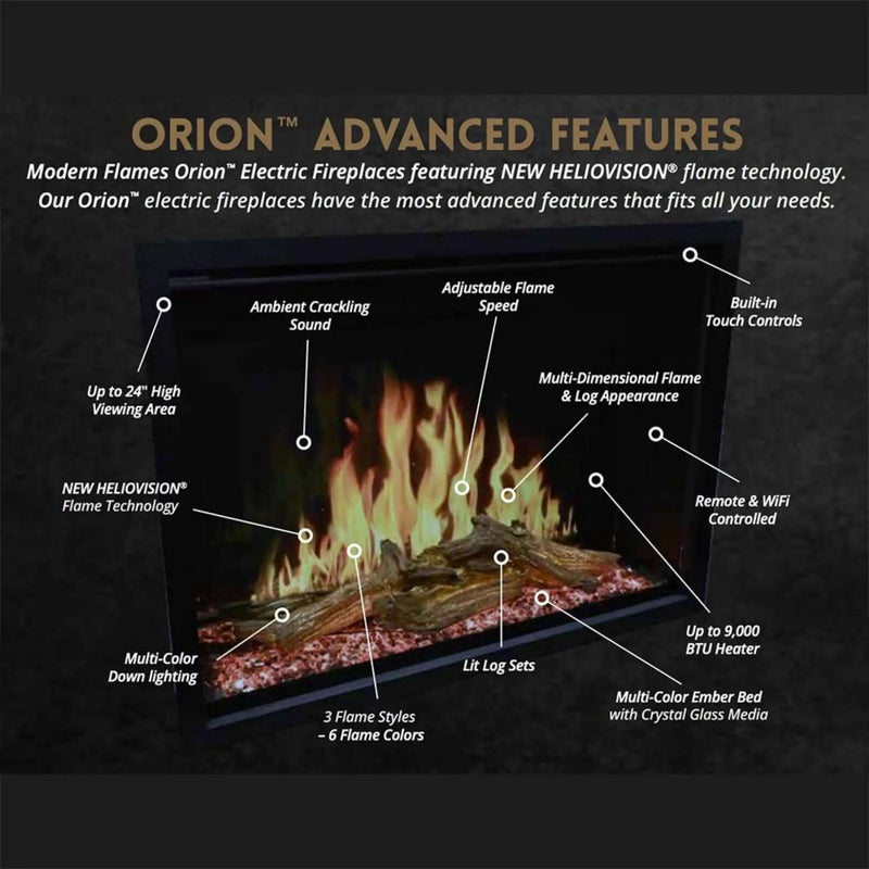 Modern Flames Orion Traditional 36-Inch Heliovision Electric Fireplace [OR36-TRAD] (SAK91024) by SAKSBY WHOLESALE
