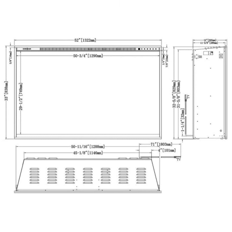 Modern Flames Redstone 54-Inch Built-In Traditional Electric Fireplace [RS-5435] (SAK48153) by SAKSBY WHOLESALE