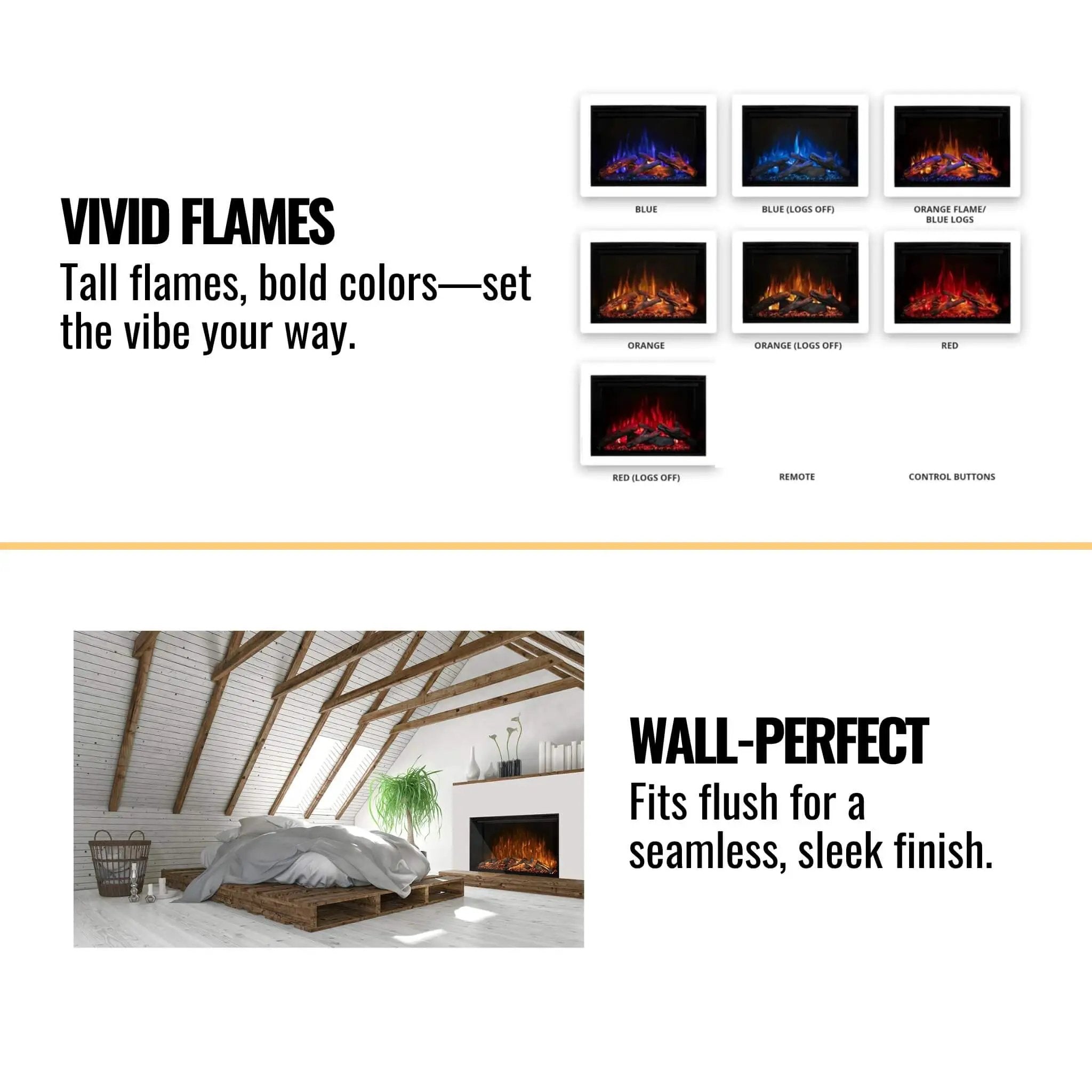Modern Flames Redstone 54-Inch Built-In Traditional Electric Fireplace [RS-5435] (SAK48153) by SAKSBY WHOLESALE