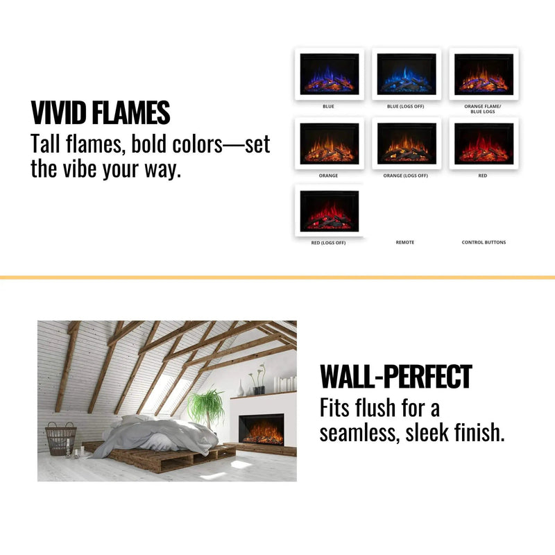 Modern Flames Redstone 54-Inch Built-In Traditional Electric Fireplace [RS-5435] (SAK48153) by SAKSBY WHOLESALE
