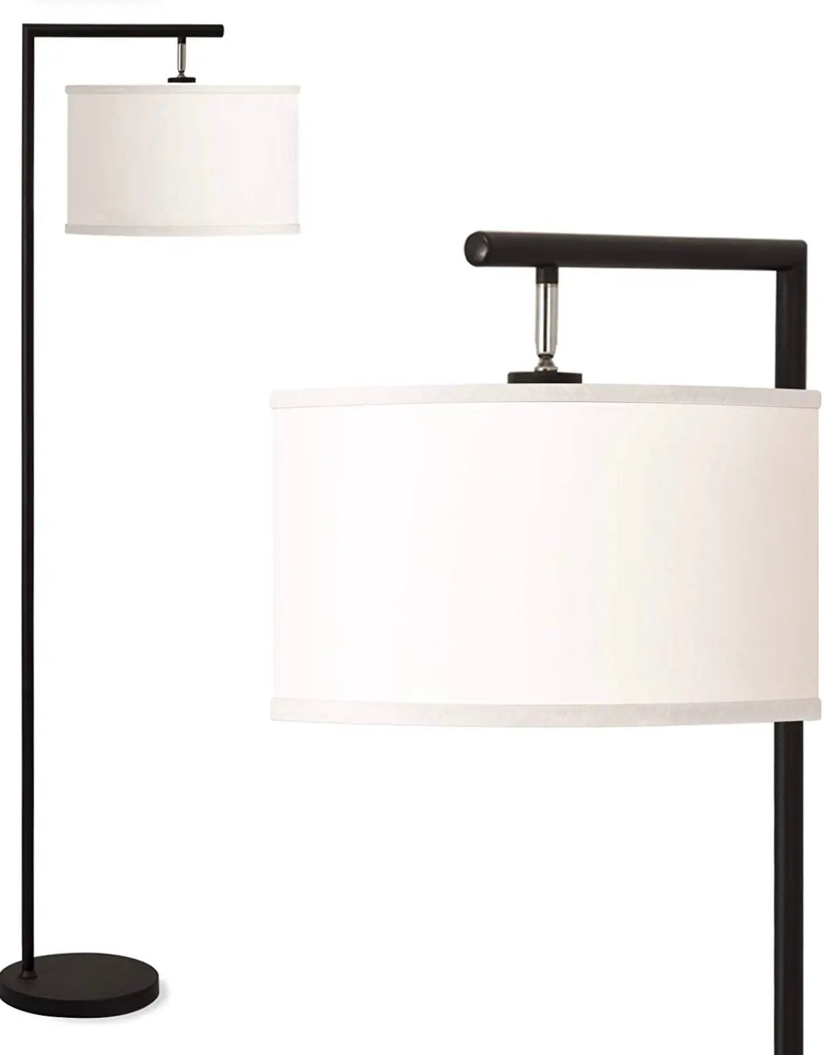 Modern Floor Lamp, Classic Standing Lamp Reading Standing Light for Bedroom Living Room with LED Bulb by Outdoor Solar Outlet