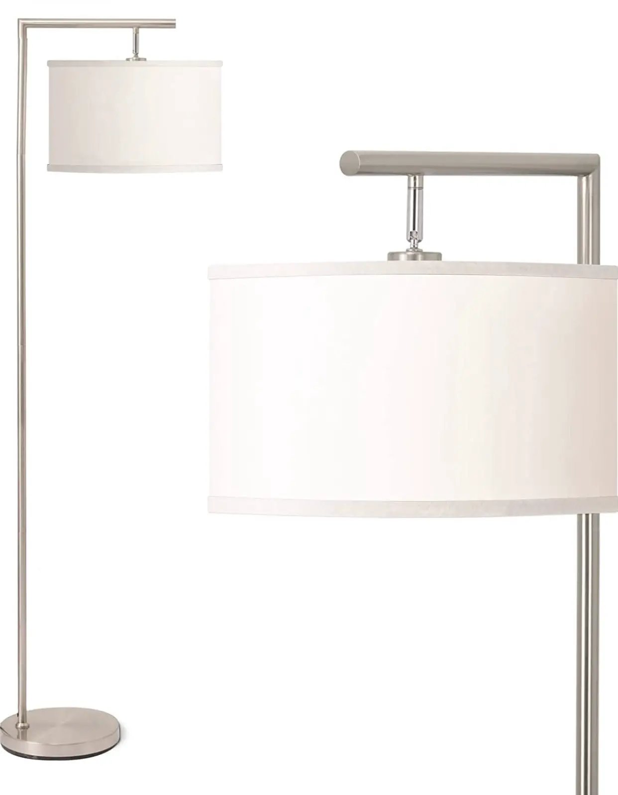 Modern Floor Lamp, Classic Standing Lamp Reading Standing Light for Bedroom Living Room with LED Bulb by Outdoor Solar Outlet