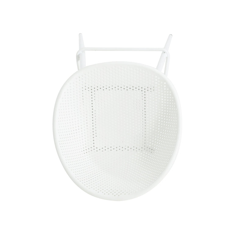 Modern Gable Outdoor Barstool Set of 2 with Perforated Design - White, photo 10 of 13