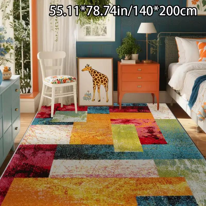 Modern Geometric Plush Ultra-Soft Multi-Use Rug by House Of Avana