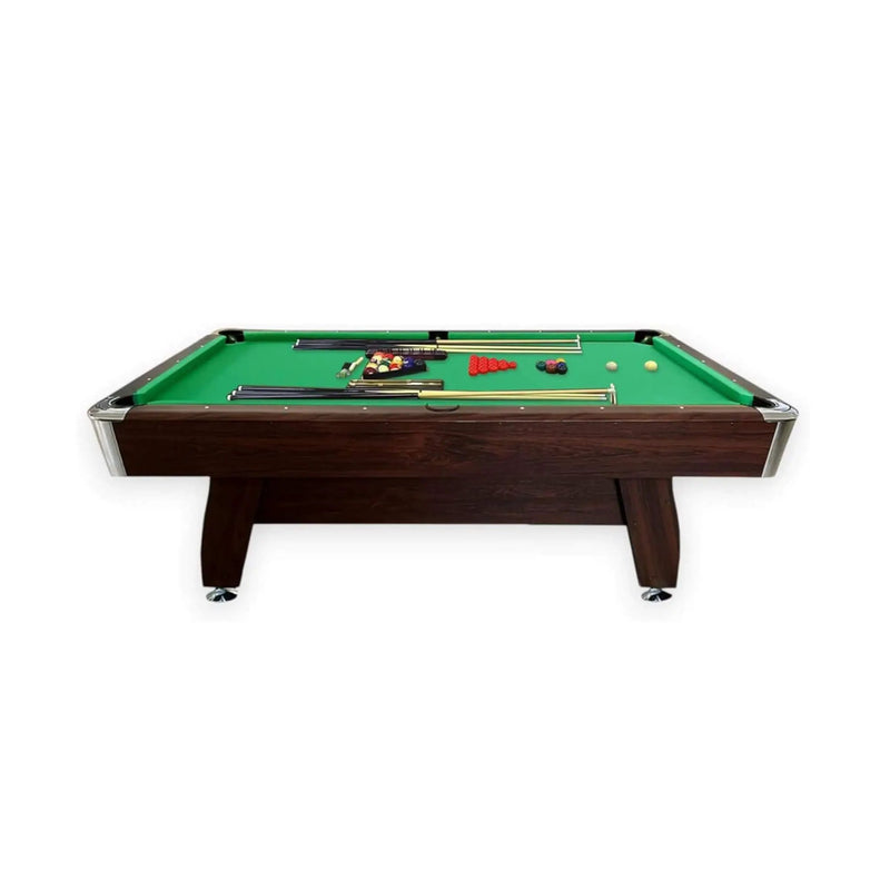 8FT Modern Green Felt Billiard Pool Table With Automatic Ball Return And Accessories Kit (SAK24870) by SAKSBY WHOLESALE