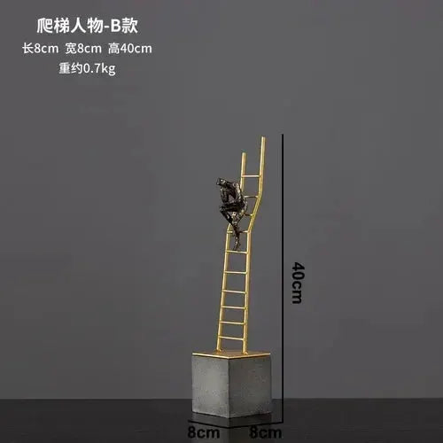 Modern Gymnast Statue Bronze Abstract Figure for Your Home or Office by House Of Avana