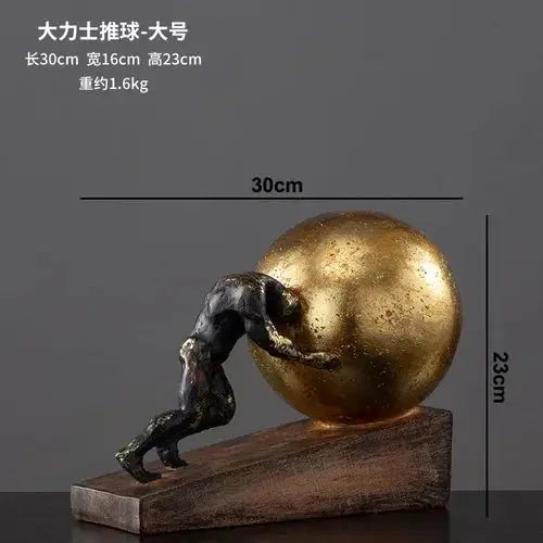 Modern Gymnast Statue Bronze Abstract Figure for Your Home or Office by House Of Avana