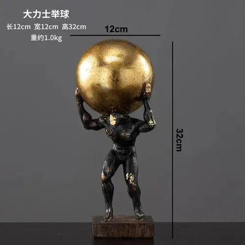 Modern Gymnast Statue Bronze Abstract Figure for Your Home or Office by House Of Avana