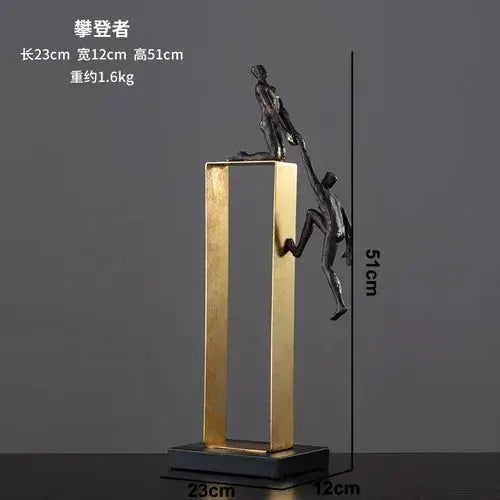 Modern Gymnast Statue Bronze Abstract Figure for Your Home or Office by House Of Avana