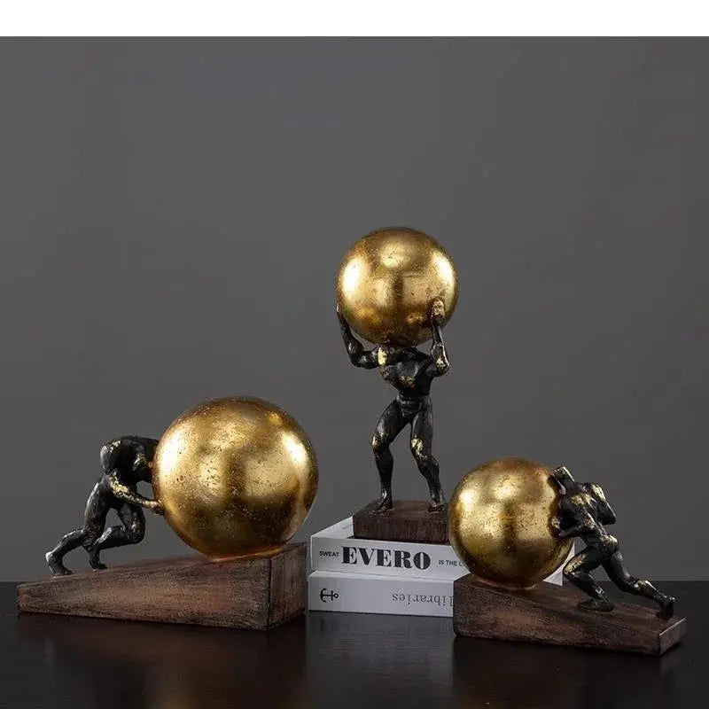 Modern Gymnast Statue Bronze Abstract Figure for Your Home or Office by House Of Avana