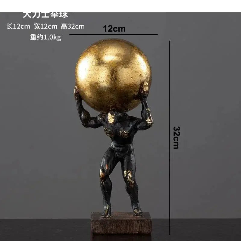 Modern Gymnast Statue Bronze Abstract Figure for Your Home or Office by House Of Avana