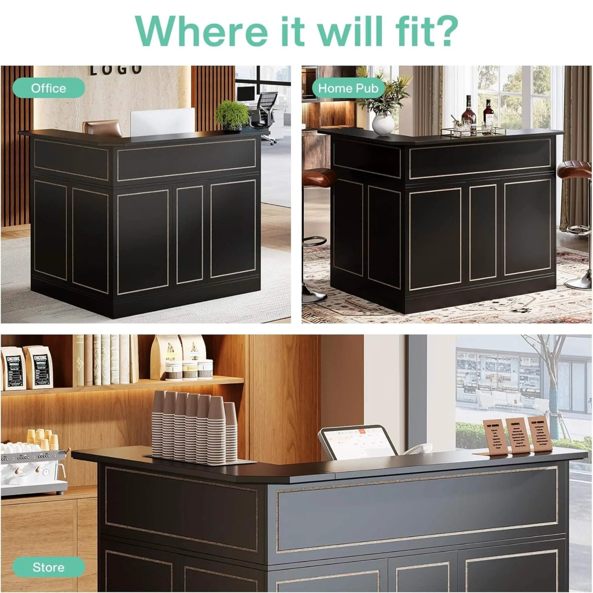 Velmor Modern L-Shaped Reception Desk With Storage Shelves (SAK81036) by SAKSBY WHOLESALE