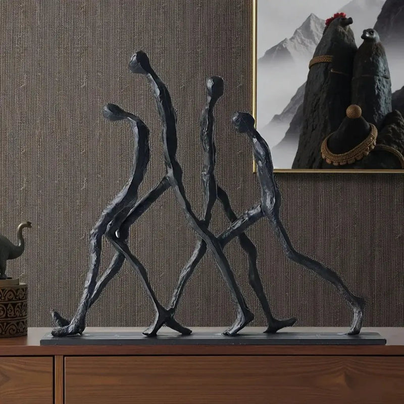Abstract Ascending Figures Sculpture for Modern Home Decor by House Of Avana