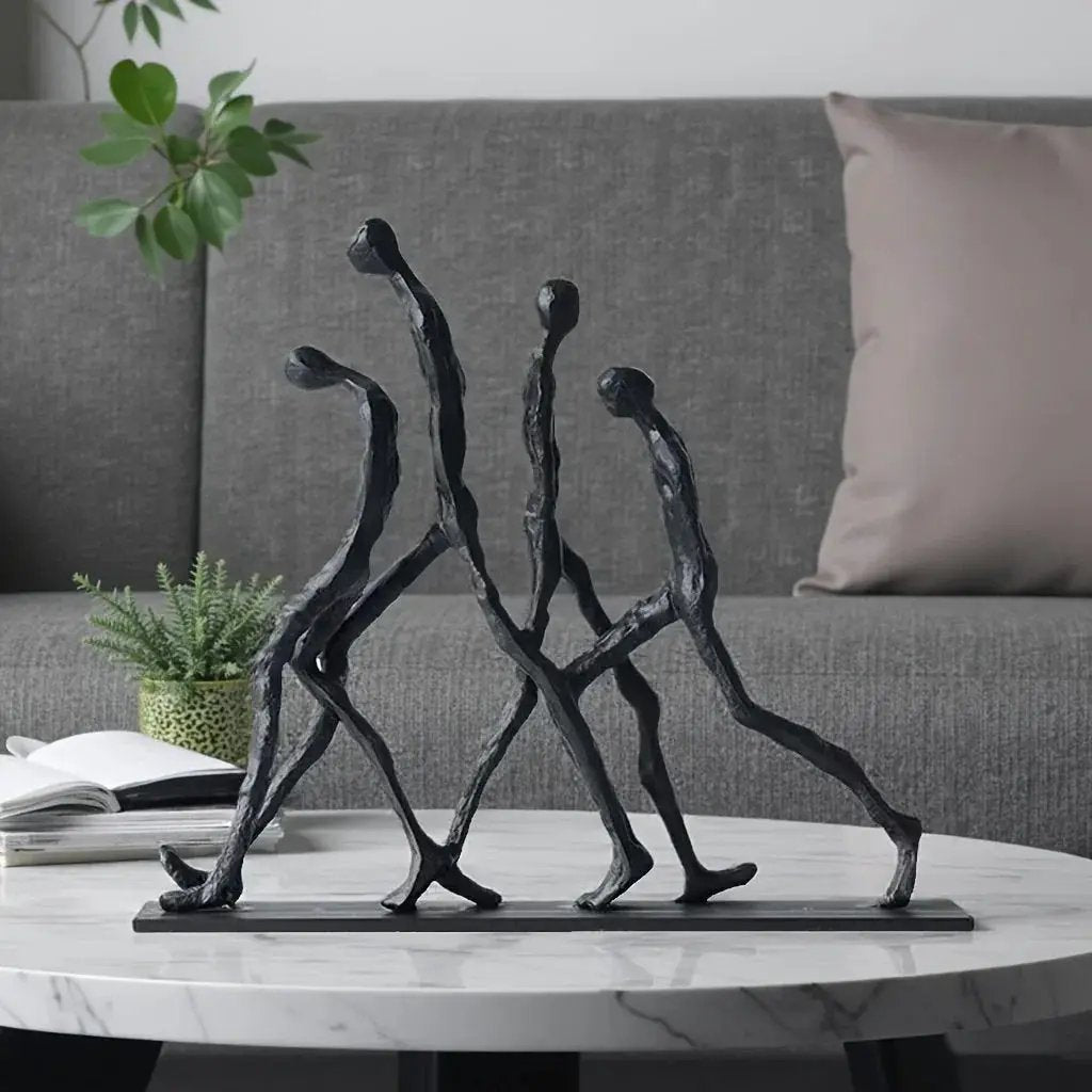 Abstract Ascending Figures Sculpture for Modern Home Decor by House Of Avana
