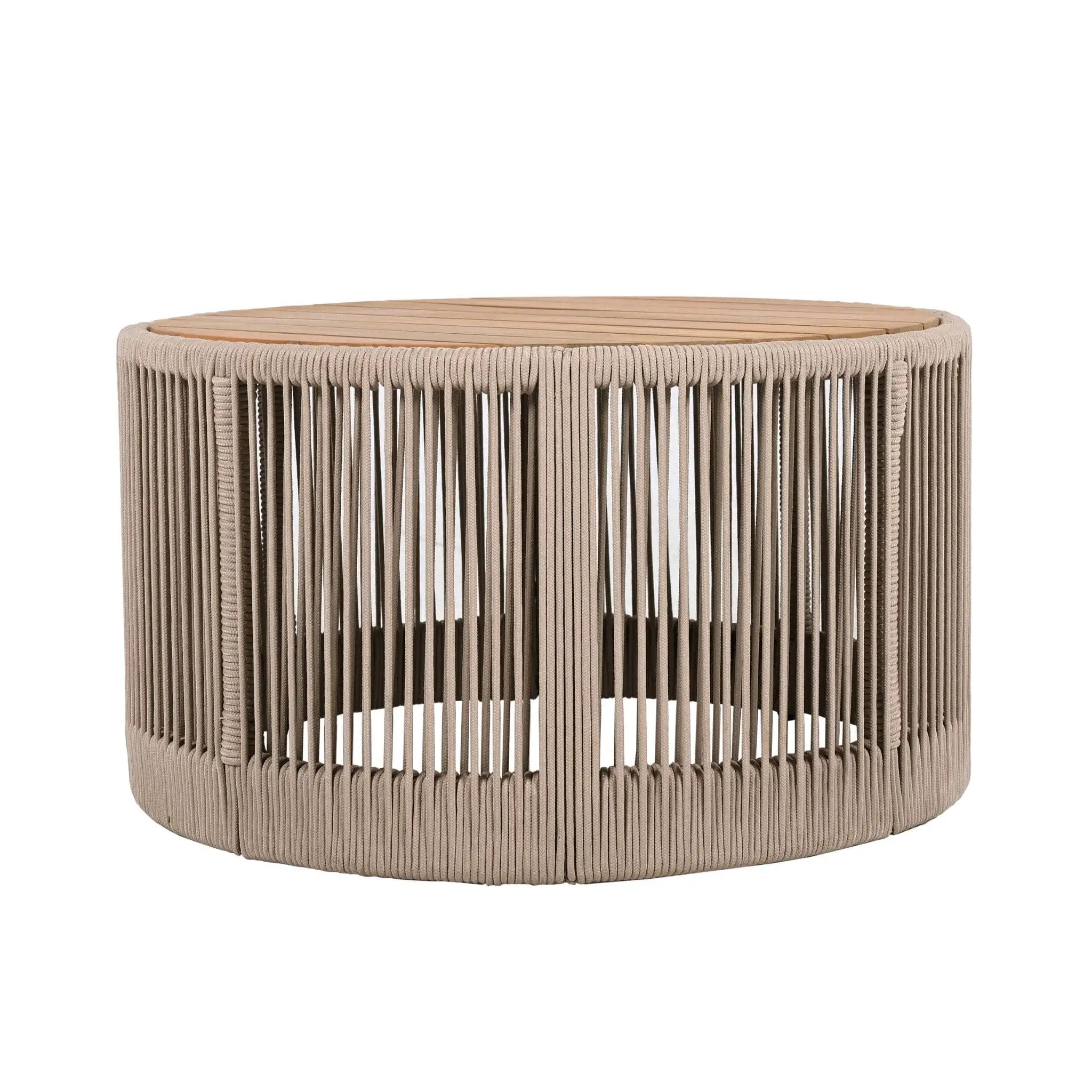 Alora Modern Rustic Coffee Table & Side Table With Woven Rope Design (SAK56739) by SAKSBY WHOLESALE