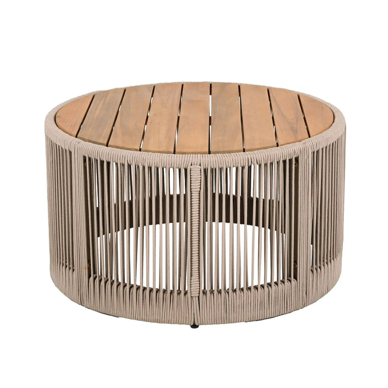 Alora Modern Rustic Coffee Table & Side Table With Woven Rope Design (SAK56739) by SAKSBY WHOLESALE