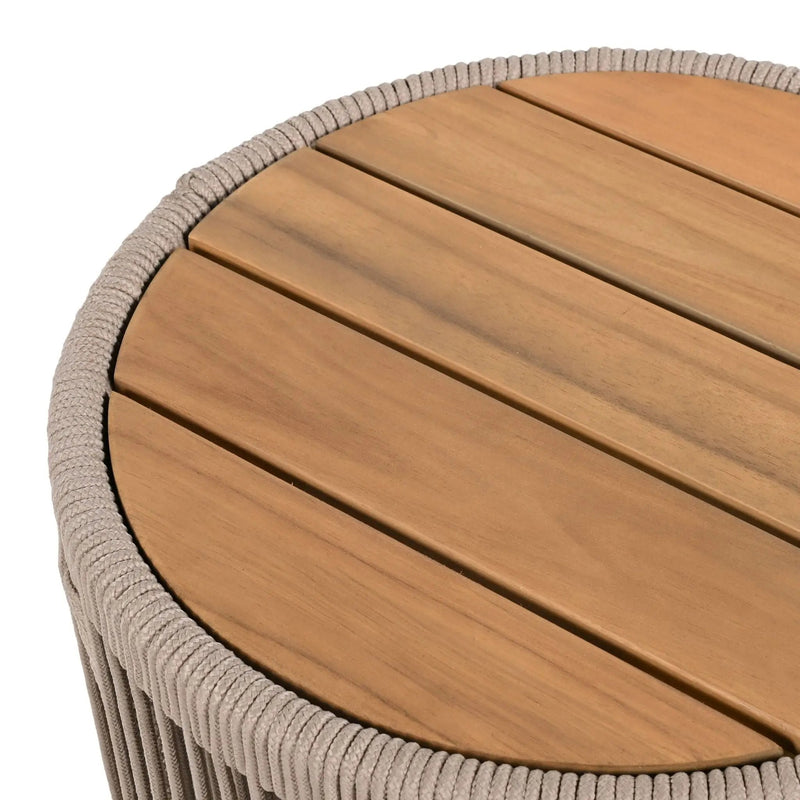 Alora Modern Rustic Coffee Table & Side Table With Woven Rope Design (SAK56739) by SAKSBY WHOLESALE