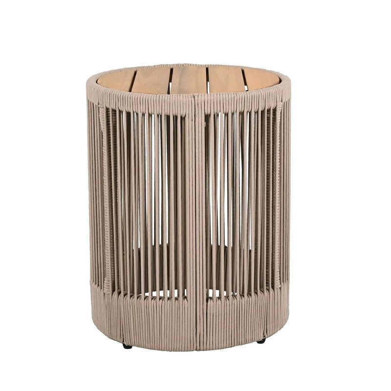 Alora Modern Rustic Coffee Table & Side Table With Woven Rope Design (SAK56739) by SAKSBY WHOLESALE