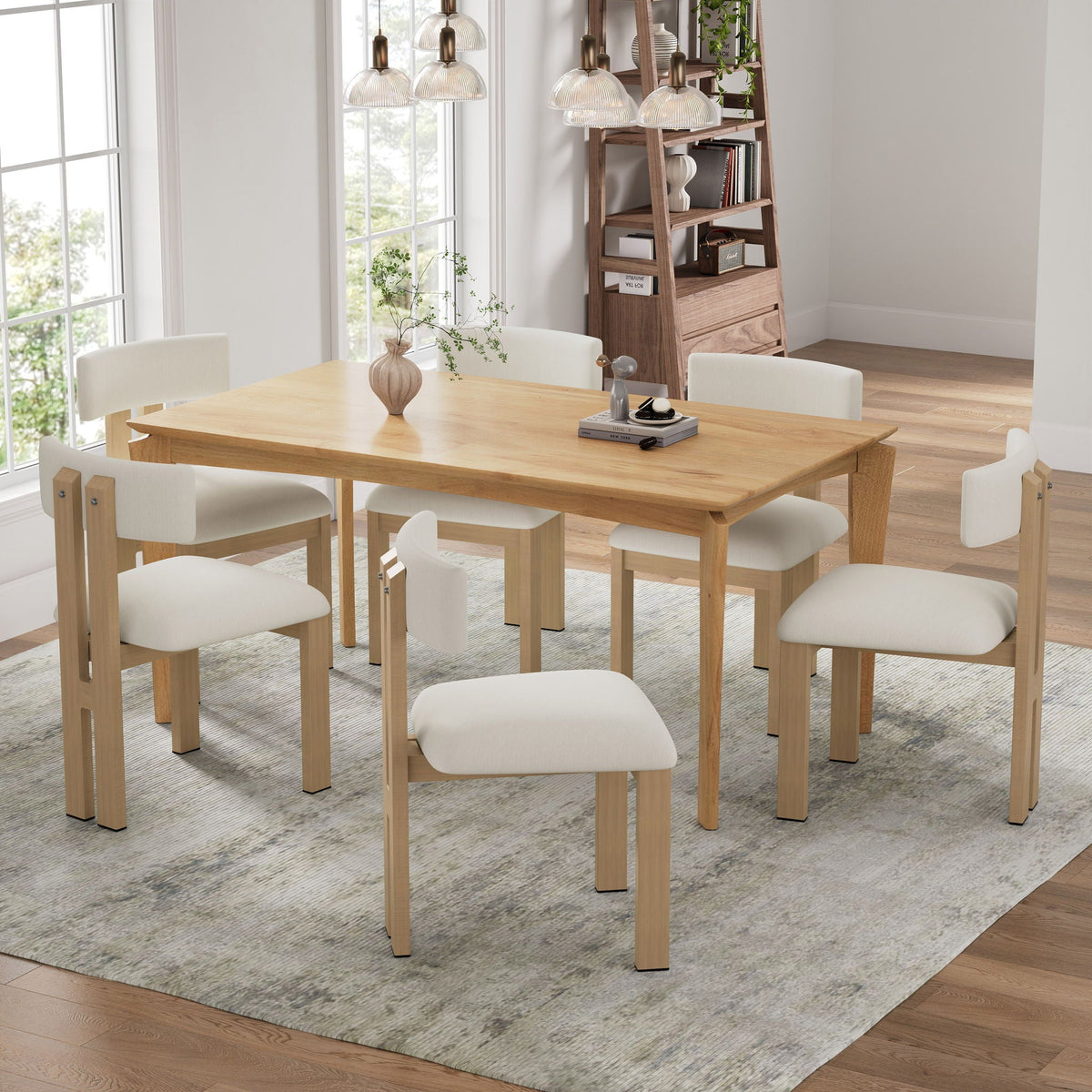 Modern Upholstered Armless Dining Chairs with Metal Legs - Multiple Colors, photo 6 of 12