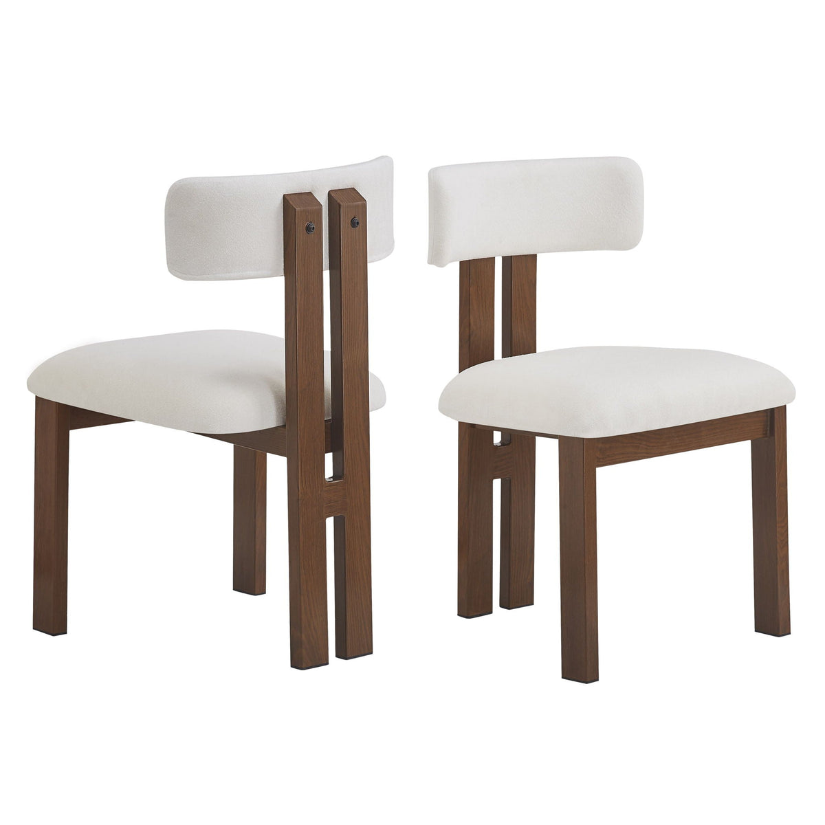 Modern Upholstered Armless Dining Chairs with Metal Legs - Multiple Colors, photo 3 of 12