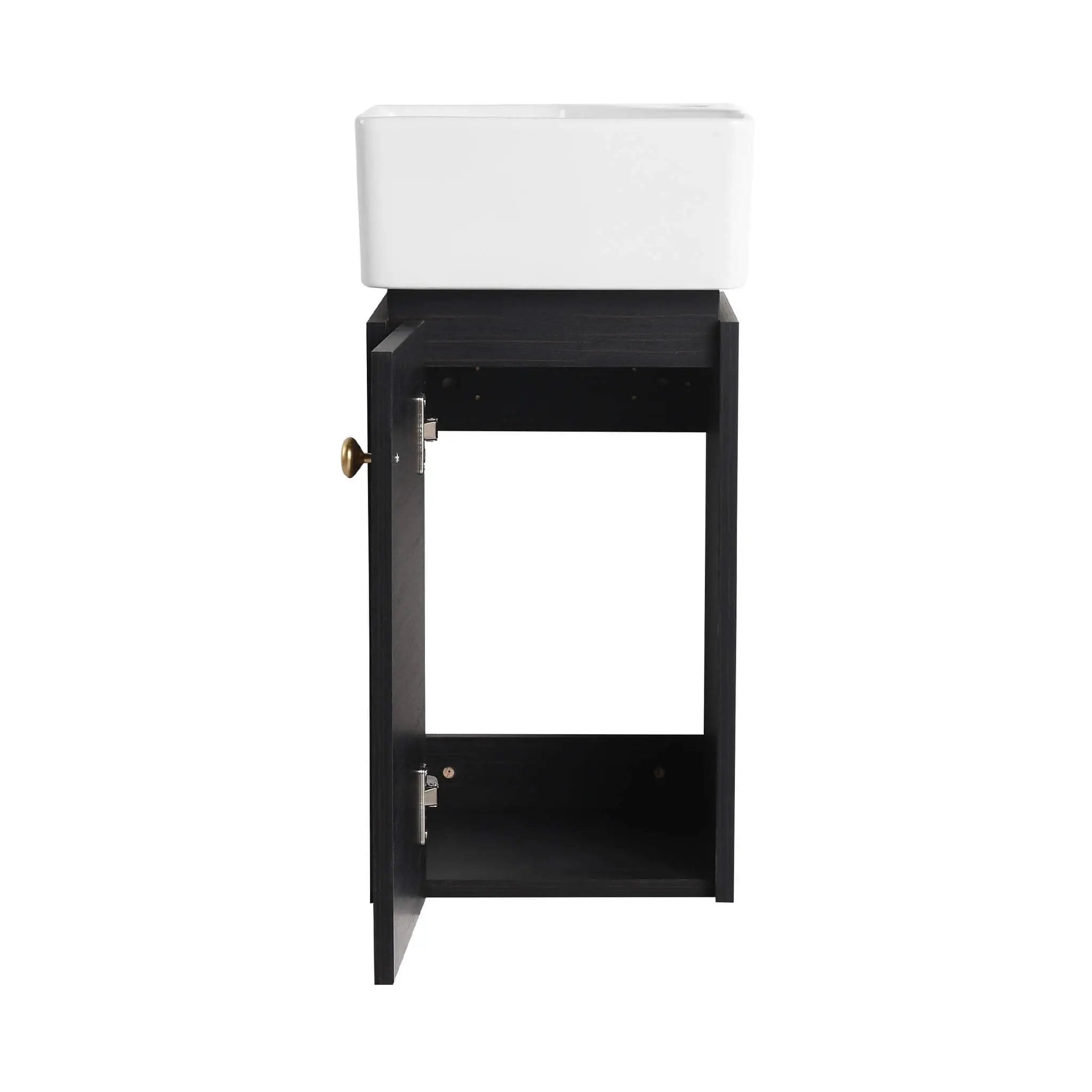Nuvia Modern Wall-Mounted Bathroom Vanity With Ceramic Sink And Soft Close Door (SAK05214) by SAKSBY WHOLESALE