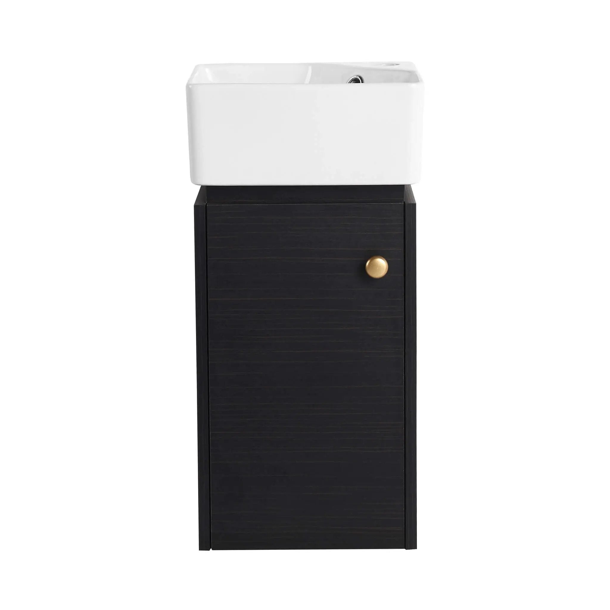 Nuvia Modern Wall-Mounted Bathroom Vanity With Ceramic Sink And Soft Close Door (SAK05214) by SAKSBY WHOLESALE