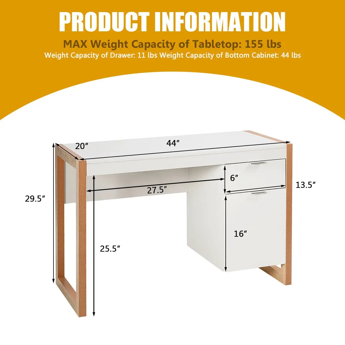 Modern Computer Desk by DirectDeals
