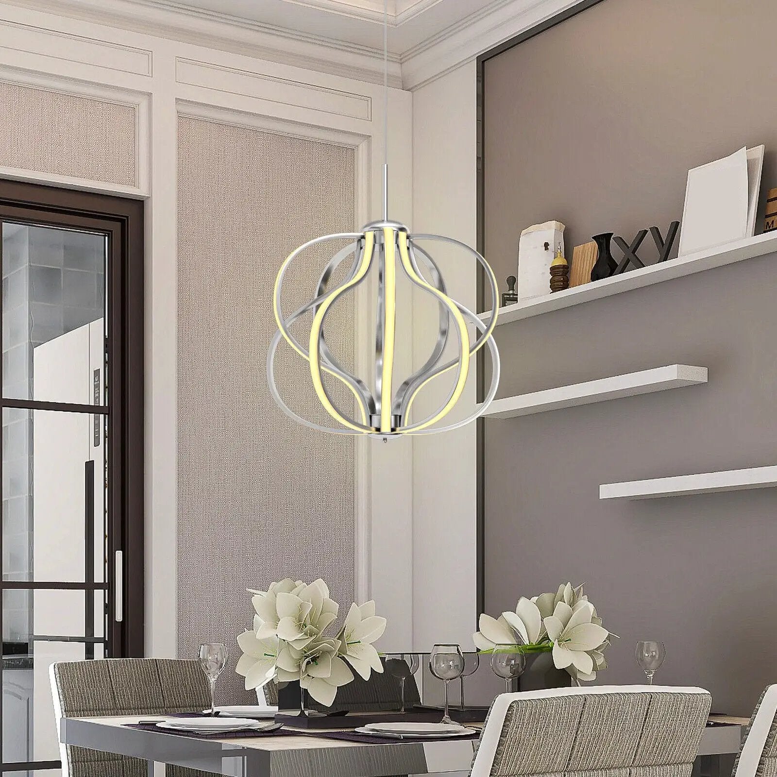 Modern Dimmable Warm White LED Chandelier by DirectDeals